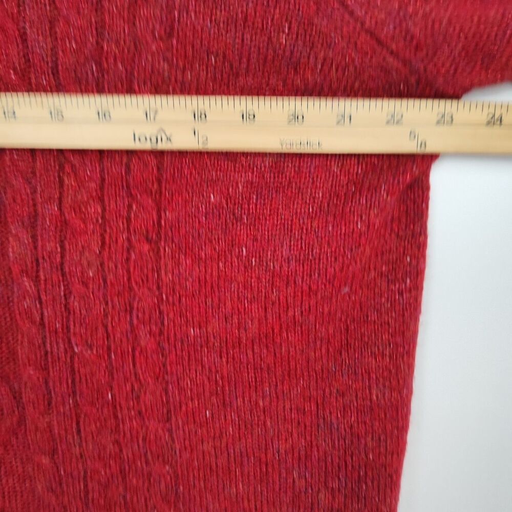 NWT Alfred Dunner Pullover Sweater Women's XL Red Cable Knit Mock Neck Long Slvs - Picture 6 of 10